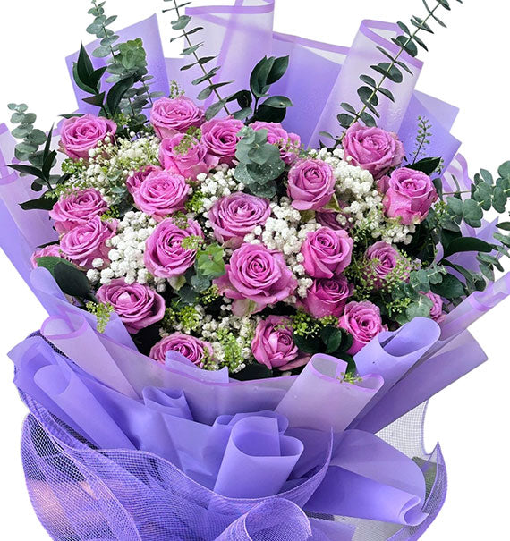 24 Purple Roses - Mother’s Day