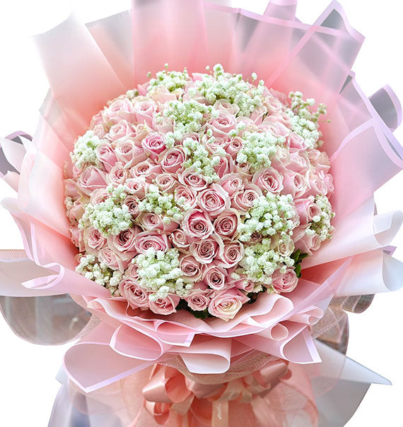 99 Peach Roses - Mother’s Day