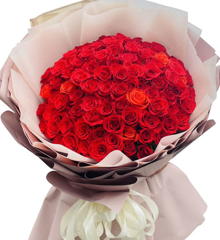 99 Red Roses For Valentine 04 - Vietnamese Flowers