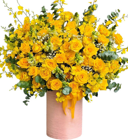 Birthday Blessings for Mom Basket Vietnamese Flowers