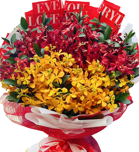 Bright Bloom Mokara Bouquet Vietnamese Flowers