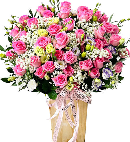 Pink Dream Birthday Basket Vietnameseflowers