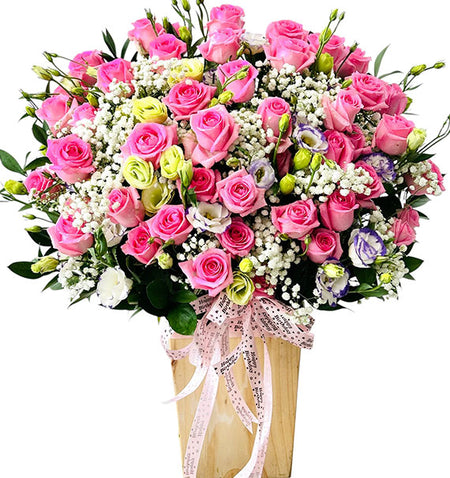 Pink Dream Birthday Basket Vietnameseflowers