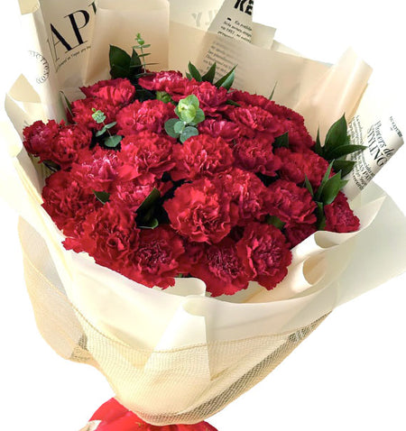 Red Carnation Bouquet Vietnam
