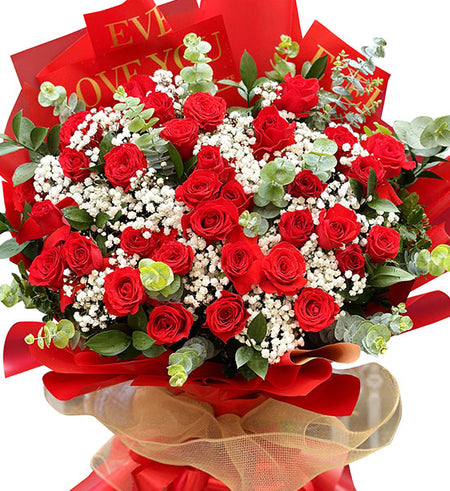 Velvet Red Rose Bouquet Vietnamese Flowers