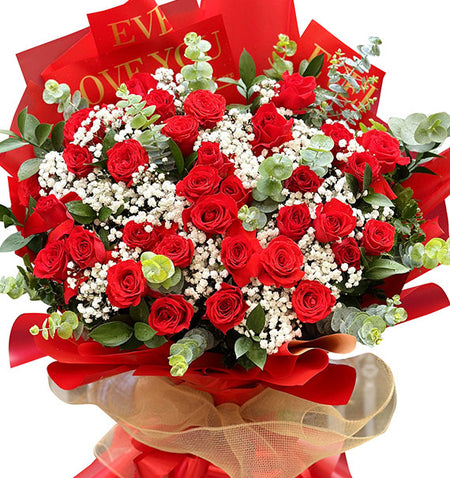 Velvet Red Rose Bouquet Vietnamese Flowers