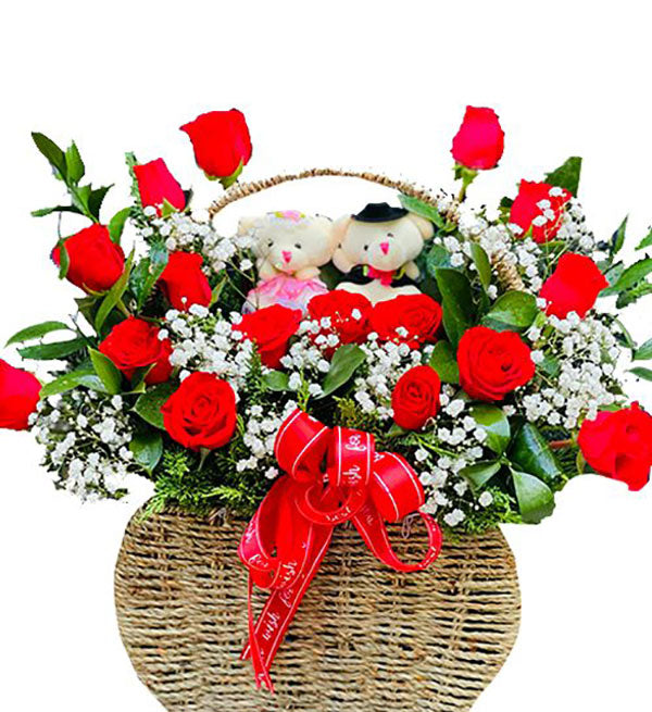 Vietnamese Womens Day Flowers And Teddy Bears - Vietnamese Flowers