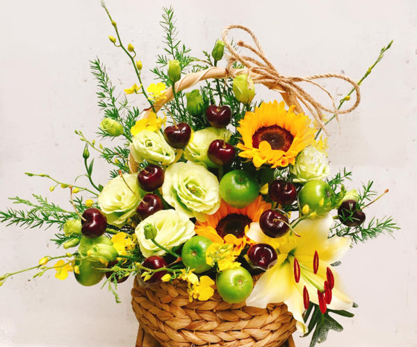 Vietnamese Flowers And Fresh Fruits