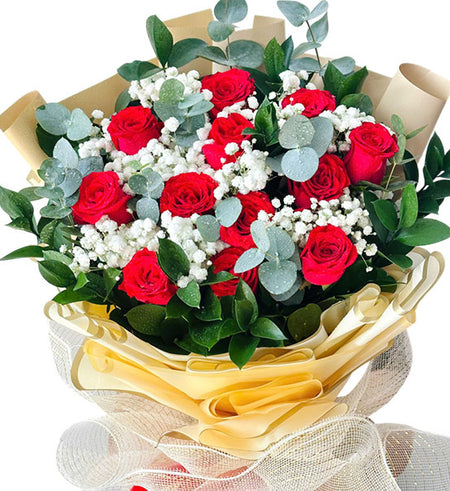 12 Red Roses Bouquet For Mom Vietnam