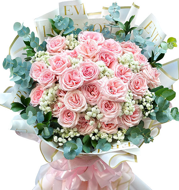 24 Peach Roses - Mother’s Day