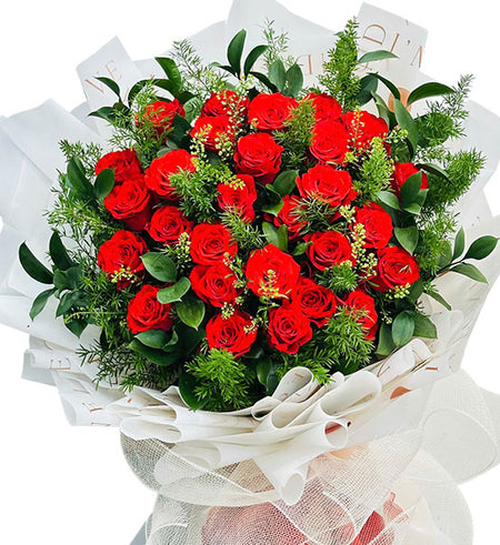 24 Red Roses Bouquet For Mom Vietnam