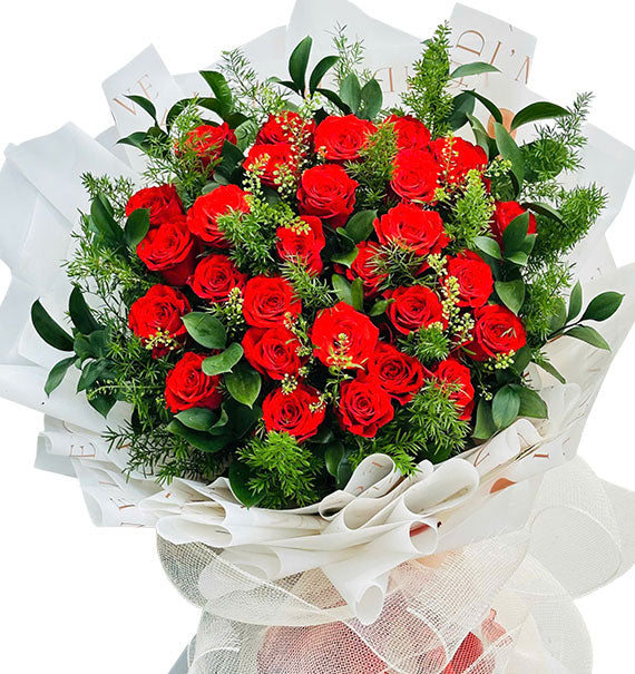 24 Red Roses Bouquet For Mom Vietnam