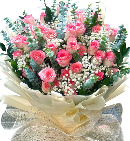 36 Pink Roses Bouquet For Mom Vietnam