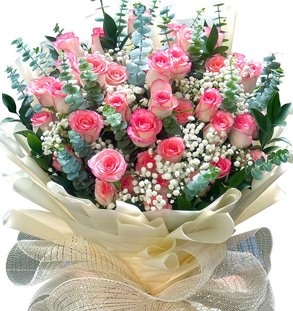 36 Pink Roses Bouquet For Mom Vietnam