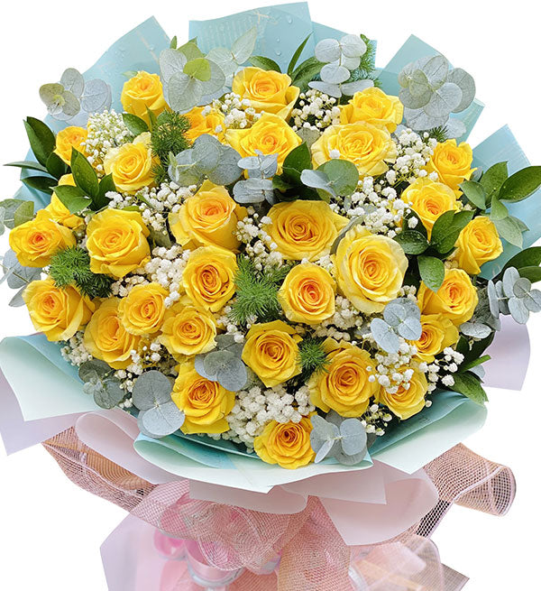 36 yellow roses for valentine