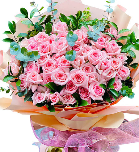 48 Peach Roses - Mother’s Day