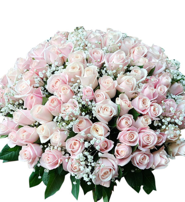 99 Cream Roses Bouquet 2 - Vietnamese Flowers