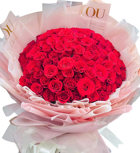 99 Red Roses Bouquet For Mom Vietnam