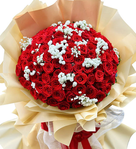 99 Red Roses For Valentine 03 - Vietnamese Flowers