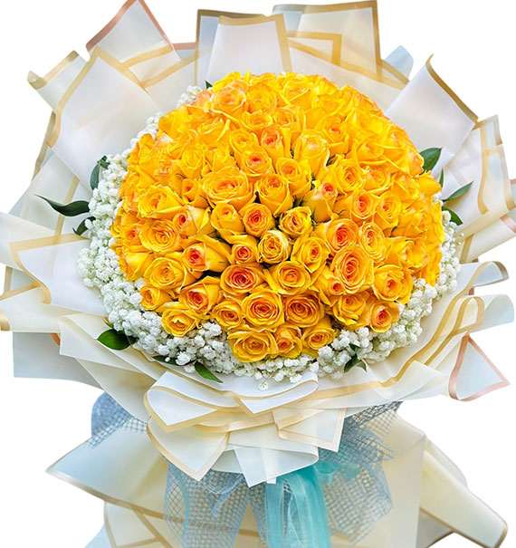 99 Yellow Roses Bouquet For Mom Vietnam
