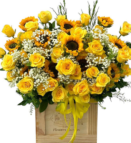 Birthday Blessings for Dad Basket Vietnamese Flowers