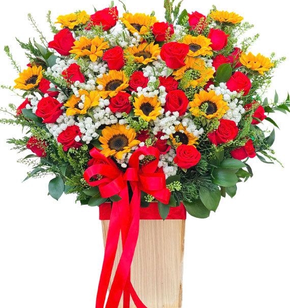 Birthday Smiles Flower Basket Vietnamese Flowers