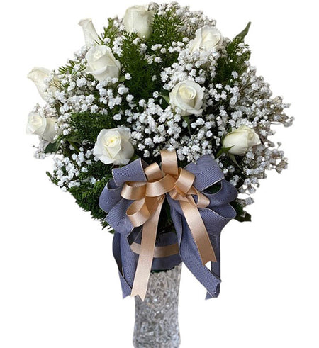 Blooming Love Rose Vase Vietnamese Flowers