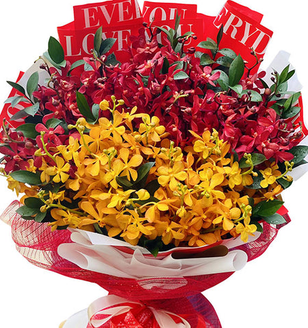 Bright Bloom Mokara Bouquet Vietnamese Flowers