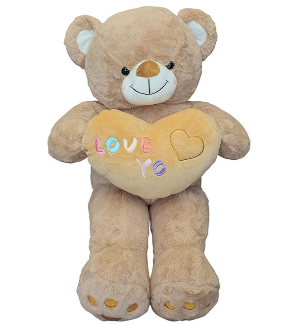 brown teddy bear love yo heart