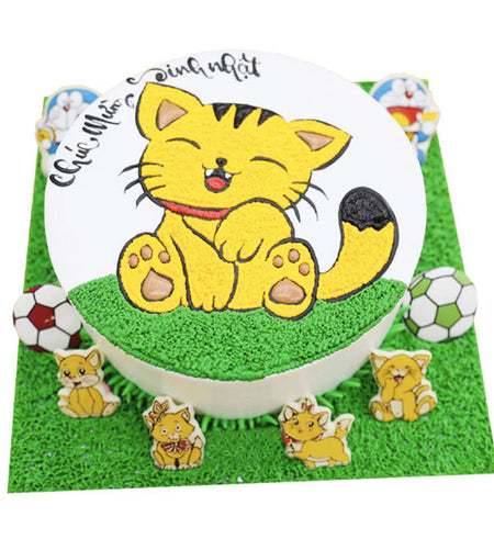 Cat Cake 03 - Vietnamese Flowers