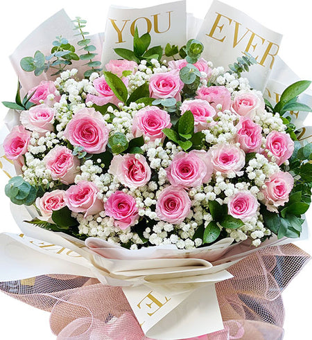 Charming Pink Rose Bouquet Vietnamese Flowers