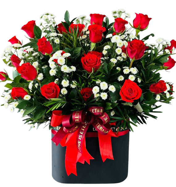 Deep Love Red Roses Vietnamese Flowers