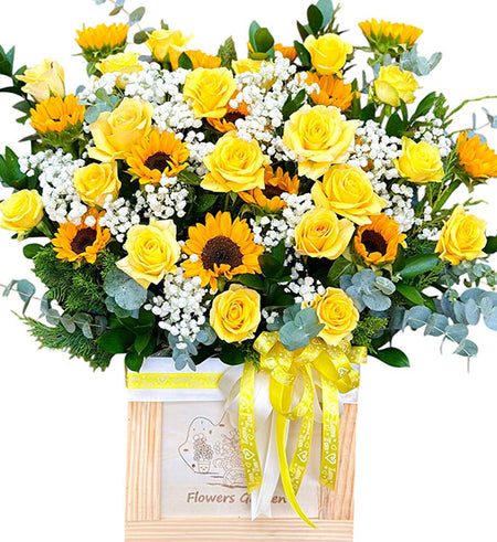 Delicate Birthday Blossoms Basket Vietnameseflowers