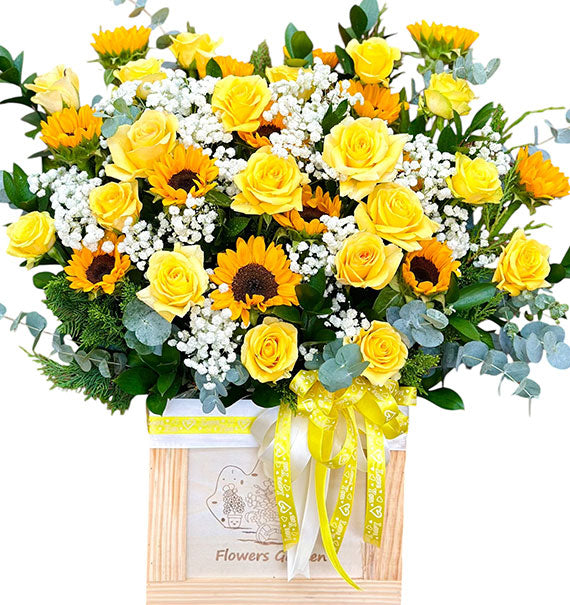 Delicate Birthday Blossoms Basket Vietnameseflowers