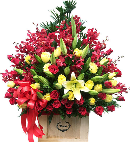 Deluxe Orchid Basket For Mom Vietnam