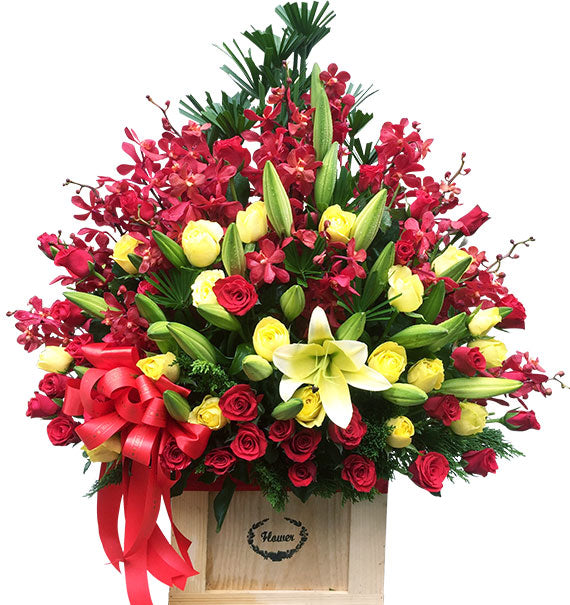 Deluxe Orchid Basket For Mom Vietnam
