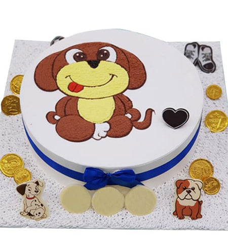 Dog Cake 01 - Vietnamese Flowers