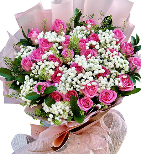 Elegant Pink Flower Bouquet Vietnamese Flowers
