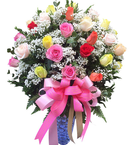 Enchanted Rose Vase Vietnamese Flowers