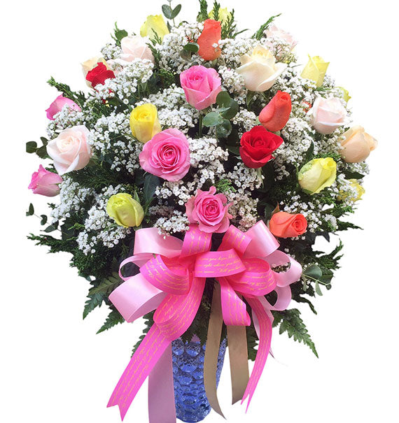 Enchanted Rose Vase Vietnamese Flowers