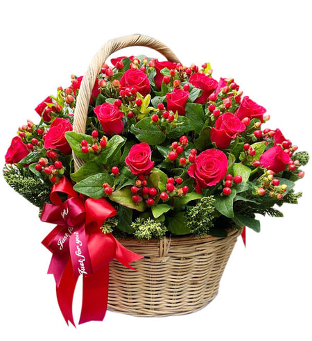 Flowers In Basket 03 - Vietnamese Flowers