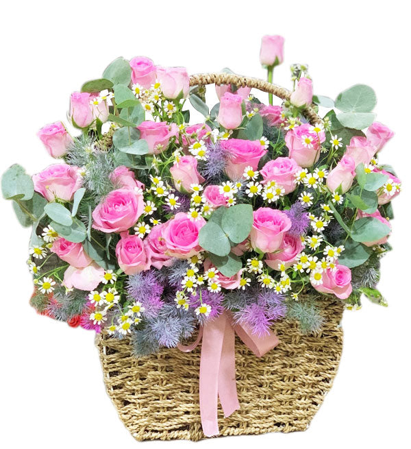 Flowers In Basket 04 - Vietnamese Flowers