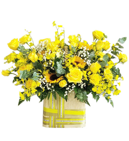 Flowers In Basket 10 - Vietnamese Flowers