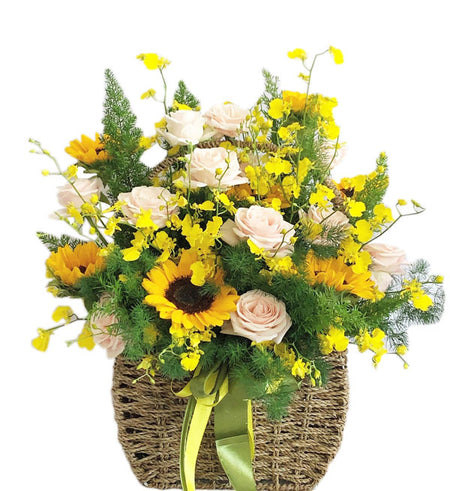 Flowers In Basket 15 - Vietnamese Flowers