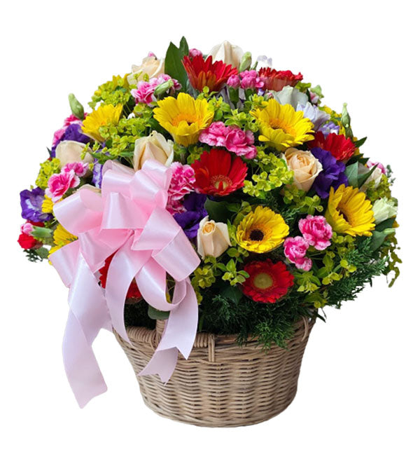 Flowers In Basket 19 - Vietnamese Flowers