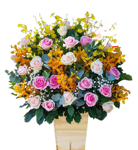 Flowers In Basket 22 - Vietnamese Flowers