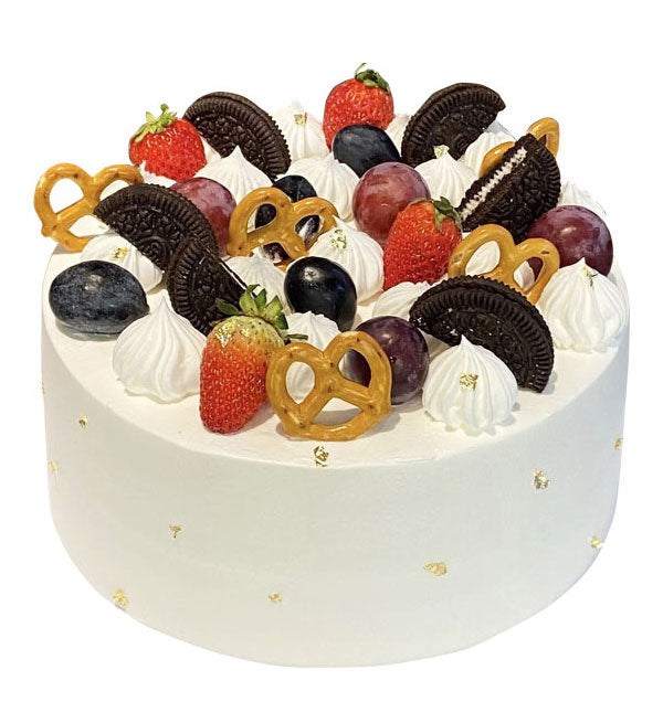 Father's Day Eggless Fresh Fruit Cake - Bake with Shivesh