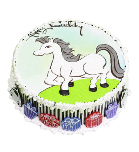 Horse Cake 02 - Vietnamese Flowers