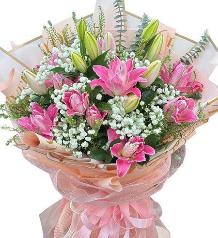 Lilies Flower Bouquet Vietnam