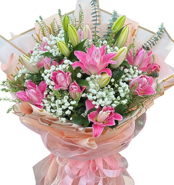 Lilies Flower Bouquet Vietnam